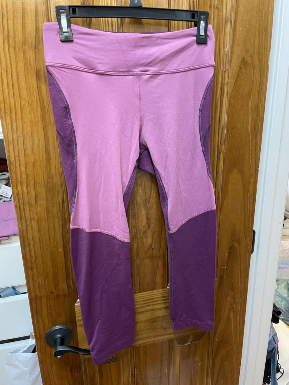 Outdoor Voices Two-Tone Pink & Purple Women Leggings